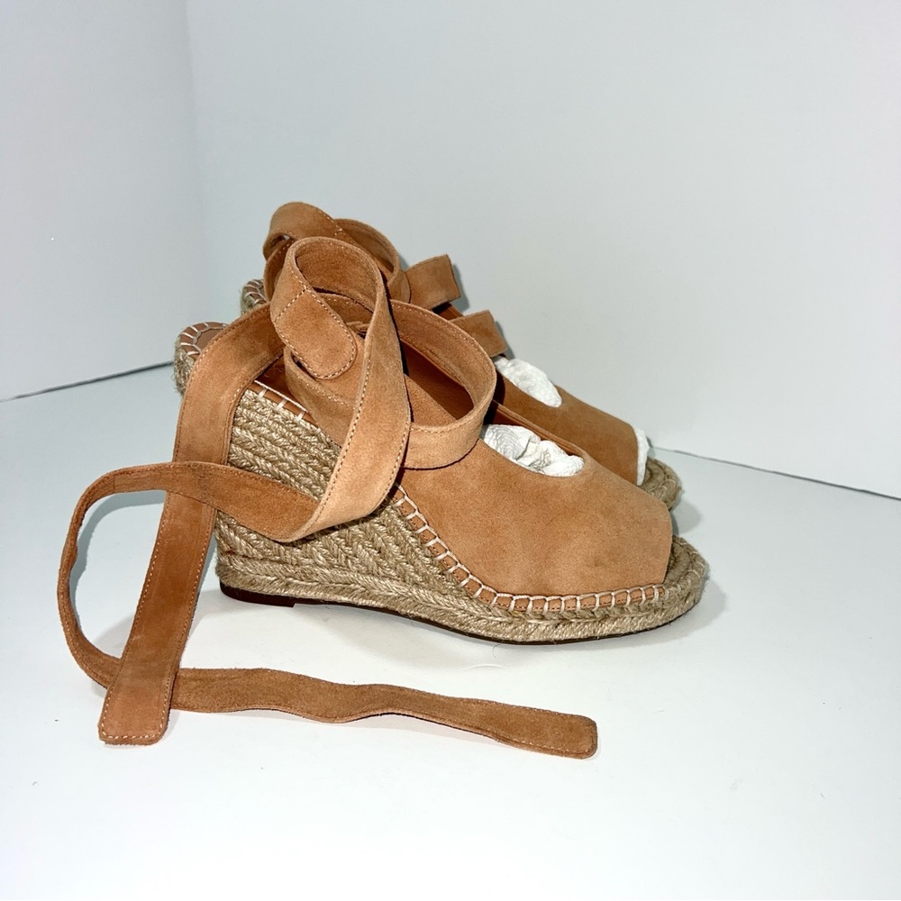Joie Kael Suede Espadrille Open Toe Wedge
Heels Tan EU 39/US 8-8.5